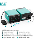 Front and back view of Soldering Station With Digital LCD Display For Mobile Phone Motherboard PCB BGA Desoldering And Repair Platform