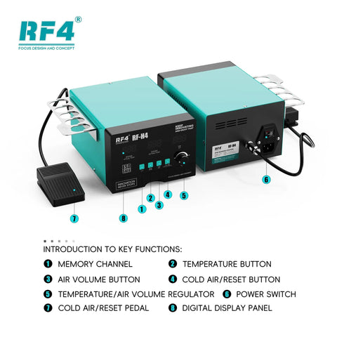 Front and back view of Soldering Station With Digital LCD Display For Mobile Phone Motherboard PCB BGA Desoldering And Repair Platform
