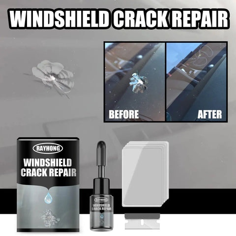 Windshield Chip And Crack Repair Kit With Resin For Quick Fix Of Chips Cracks And Star Shaped Cracks, 20ml Auto Glass Repair Tool Set