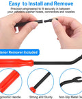 Close-up of fastener remover tool from 52 In 1 Windshield Washer Nozzle Kit for Chrysler Dodge Jeep Ram with ergonomic handle.