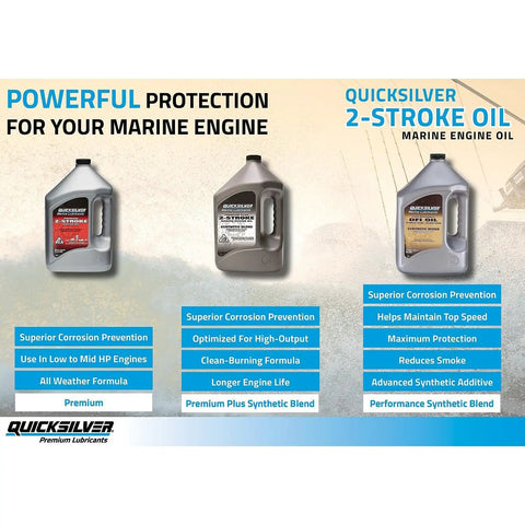 Beefed Up Two Stroke Engine Oil For Outboards PWC Snowmobiles And Motorcycles 1 Gallon All Weather Formula Reduces Friction Prevents Corrosion And Keeps Your Engine Running Smooth In Cold Starts