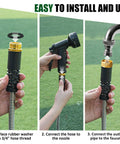 Stainless Steel Garden Hose 50 Ft Heavy Duty With 10 Function Nozzle No Kink Metal Water Hose installation steps