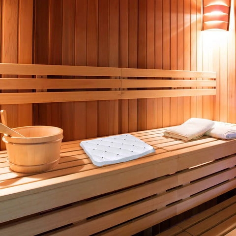 Bath Seat Foam Cushion For Transfer Benches And Shower Chairs, Waterproof Slip Resistant Pad on wooden sauna bench