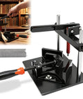 Hand Operated Picture Frame Stapler Kit For Easy Framing No Power Needed Frame Joiner Jig Tools With V-Shaped Nails, Adjustable Corner Clamp, Seamless Assembly, Pro Grade, Durable And Budget Friendly, black metal frame joiner with clamp