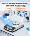 Lab Analytical Balance 500 G Capacity With 0.001 G Precision Digital Scale For Milligram Level Accuracy Pro Grade Lab Scale