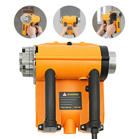Heavy Hitter 4580W Electric Wall Planer With Pure Copper Motor, close-up view capturing handles and cutting edge.