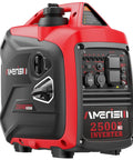 Gas Powered Inverter Generator 2500W Peak, 1900W Running, CO Sensor, compact design, for camping and tailgating use