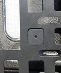 Close-up of Molle Panel Mounting Bracket Base 4 Pack Matte Black Powder Coated Steel for secure gear mounting.