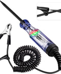 Dual Color Polarity Test Light For Automotive Circuits With Tungsten Illumination Pro Grade 6V 12V 24V Car Electrical Tester Pen with stainless probe, alligator clip, coiled lead