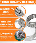 Two Pack Trailer Wheel Hub Bearings Kit For 3500 Lb Boat Trailers Fits D Style Tapered Axles Spindle 84 EZ Lube Design steel material