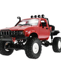 Red Off Road RC Truck One Sixteen Scale Beast With Proportional Steering And 2 4Ghz 2CH 4WD Drivetrain All Terrain Rock Crawler