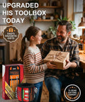 Father receiving Magnetic Wristband For Men Tools Holder Hands Free Belt Magnet Wrist Band Keeps Screws Nails Small Parts In Reach Perfect Fathers Day Gift For Dad Husband Grandpa Brother DIY Enthusiasts from daughter.