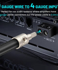 0 To 4 Gauge Power Reducer Connectors For Car Audio Amplifier Beefy Brass Wire Terminal Connectors With Heat Shrink Tubing And Allen Key 4 Pack For Amp Input AWG Power And Ground on car amp terminal
