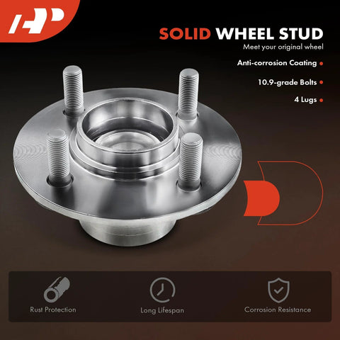 Two Pack Rear Wheel Bearing And Hub Assembly For 4-Lug Nissan Sentra 1990-1999, NX 1991-1993, And 200SX 1995-1998 Replacement Part