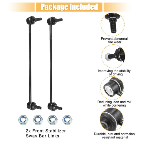 Two Pack Front Stabilizer Sway Bar End Links Kit K80879 4882052030 4882052040 Fits Scion XD 2008 2014 Toyota Yaris 2006 2018 Prius C 2012 2019 Front Left And Right Suspension Replacement Keeps Your Ride Smooth. Package included: 2 front sway bar links and nuts