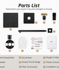 Matte Black Shower Faucet Set With Valve And Rain Shower Head No Fuss All In One Pressure Balance Shower System Easy Install Kit Parts List