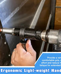 Pro Rivet Gun Adapter Kit For Cordless Drills with ergonomic handle in use on metal surface