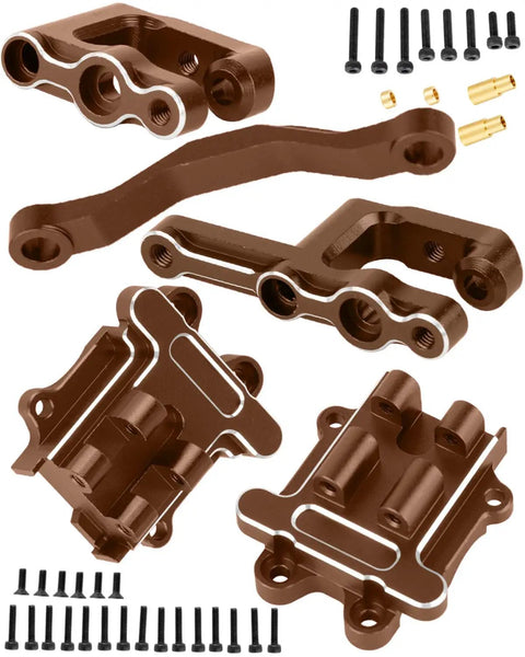 Beefed Up Aluminum Steering Bellcranks And Bronze Transmission Gearbox Upgrade Kit For 1/18 Granite Grom 4X4 RTR visible.