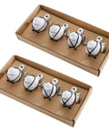 8 Pack Vintage Tablecloth Weights With Clip Hangers, Heavy Cast Iron Bird Weights For Outdoor Tables in box