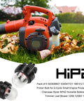 Snap In Primer Bulb Kit For 2 Cycle Small Engines Easy Install Fits Poulan Echo Ryobi BP42 Homelite Bolens Chainsaws Trimmers Blowers 125B 125BX 125BVX 530047721 503936601 5 Pack shown with orange leaf blower.