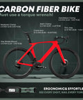 Quarter Inch Digital Torque Wrench 1.1 to 22.2 Foot Pounds Range With Digital Display Buzzer And Led Flash Track Mode 1/4 Drive Set shown with a carbon fiber bike.