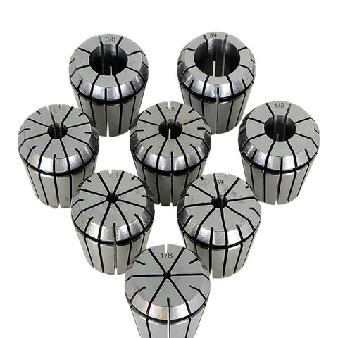Get Serious About Precision With This Sweet 8 Piece ER32 Spring Collet Set Ranging From One Eighth Inch All The Way Up To Three Quarters For Your CNC Milling Lathes And Engraving Projects That Need Killer Grip And Zero Vibes. Eight precision ER32 collets in various sizes, made of durable steel, ideal for CNC milling. 