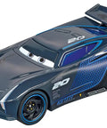 Disney Pixar Cars Neon Nights Electric Slot Car Racing Set With 2 Controllers And 2 Cars In 1 To 43 Scale gray race car