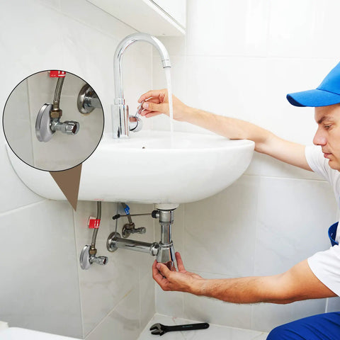 Built Tough 304 Stainless Steel Escutcheon Plates Set Of 12 Slick Pipe Rings Heat Resistant Quick Install Top Shelf Wall Caps For Half Inch Copper Lines Fits Like A Charm Daily shown on under-sink plumbing.