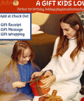 Mother and daughter wrapping presents, surrounded by holiday gifts at home.