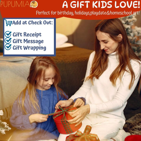 Mother and daughter wrapping presents, surrounded by holiday gifts at home.