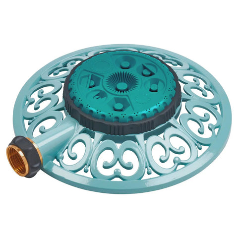 Sprout Metal 8 Pattern Sprinkler With Quick Connect Adapter Amazon Bundle in Gooseberry Green, tipping-resistant base