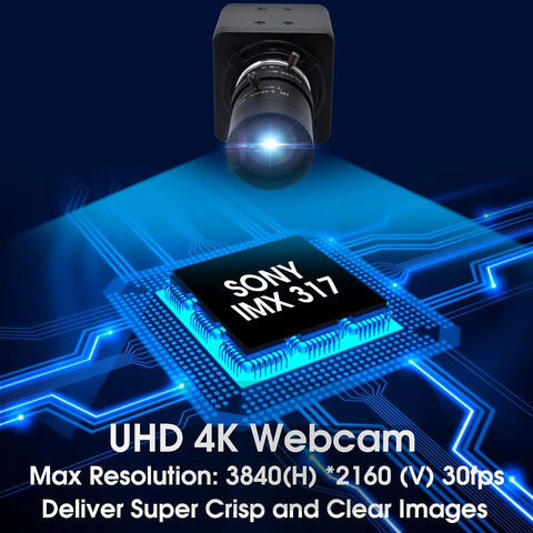 4K USB Camera With 5-50mm Zoom Lens, Sony IMX317 Sensor, UHD 3840x2160 at 30FPS, for PC and Raspberry Pi, image representation