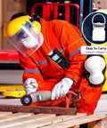 Worker using 4 Gas Detector For H2S O2 CO And EX Portable Visual Gas Monitor With LCD Display Clip On Case