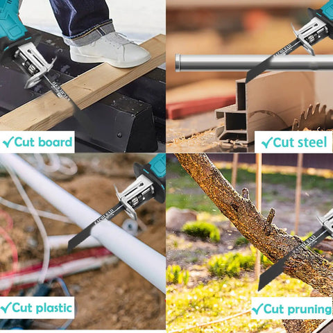 Beast Cordless Reciprocating Saw Brushless Power Tool With Variable 0 To 3000 RPM Quick Blade Change Includes 4 Blades Cutting