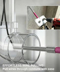 Automatic Electrician Wire Puller Drill Powered Cable Threading Rig Portable Conduit wiring through clear tubing for easy installation.