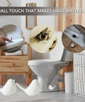 Ceramic Bird Toilet Bolt Covers Set Of Two Decorative Floor Caps Hide Rusty Screws For Bathroom Upgrade White Screw Sleeves near toilet