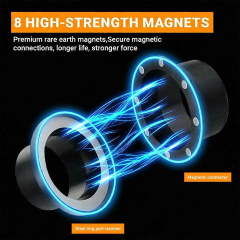 Magnetic connector and steel ring port receiver from 4 Inch Magnetic Dust Collection Fittings Kit For Woodworking Shops