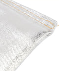 Close-up of aluminum backing on Heavy Duty Welding Hand Pad Heat Glove Protector with Double Layer PU Leather.