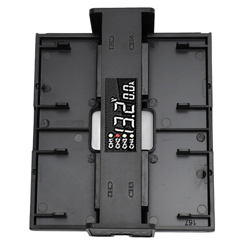 Foldable 4 In 1 Drone Battery Charging Hub With LCD Display showing digital status for Air 2S and Air 2 batteries.