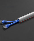 Peel And Stick Wall Cord Cover And Raceway For TV Mounts Extra Long Cable Concealer For One Or Two Wires 98 Feet Run 16 Side Openings Gray PVC