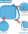 Lock And Load Your WiFi Six Router In This Knockout Travel Case To Safely Store Snagged Ethernet Cables Adapters And Tech Gear With Ridiculously Sturdy Road Trip Ready Design, blue hard case with strong zipper.