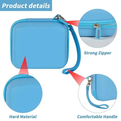 Lock And Load Your WiFi Six Router In This Knockout Travel Case To Safely Store Snagged Ethernet Cables Adapters And Tech Gear With Ridiculously Sturdy Road Trip Ready Design, blue hard case with strong zipper.