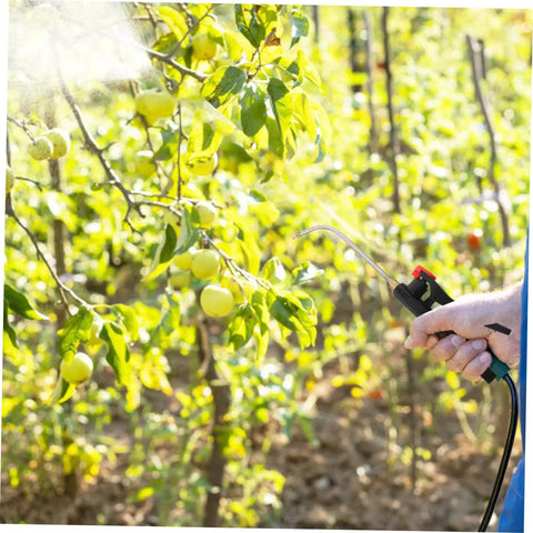 Extended Curved Sprayer Wand For Garden And Farm Use With Tough Stainless Steel Handle Compatible With Backpack Sprayers Delivers Precise Coverage For Crops And Plants focused on spraying apple trees
