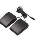 Universal Sustain Pedal Foot Controller With 3.5mm Jack for Electronic Keyboards MIDI Synths Organs and Drums, dual pedal design.