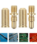Heavy Duty Copper Billiard Cue Joint Screws 2 Sets Built Like A Tank Pool Extension Connectors in brass, 1.57x0.39 inch size.