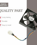 Refrigerator Evaporator Fan Motor Replacement From GE With 1 Year Warranty WR60X25858 PS12727431 AP6891698 on white background