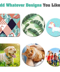 100 Piece Sublimation Blank Cup Coaster Set Bulk Neoprene Mats For Sublimation Transfer Heat Press Printing DIY Crafts 3.93 Inch Square