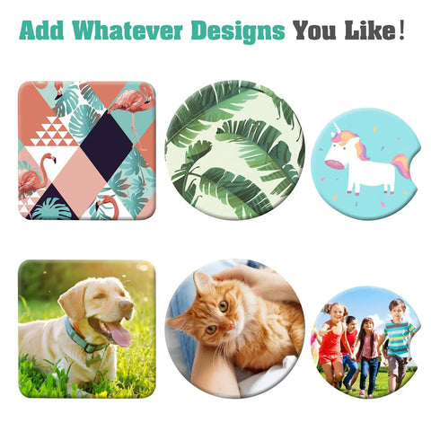 100 Piece Sublimation Blank Cup Coaster Set Bulk Neoprene Mats For Sublimation Transfer Heat Press Printing DIY Crafts 3.93 Inch Square