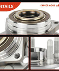 Close-up of 5 Lug Wheel Bearing And Hub Assembly Front Or Rear For Chevy Equinox 2010 To 2017 And GMC Terrain 2010 To 2017 Buick Allure 2010 Cadillac CTS 2014 To 2016 Without ABS Replacement details