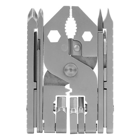 Beefy 25 Inch Stainless Steel Folding Multitool Kit with wrench and wire cutter, closed view.